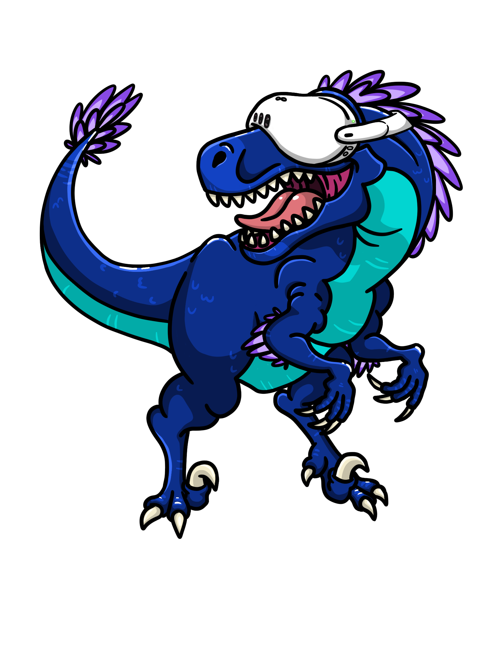 Rize the Raptor, VHCS mascot wearing a VR headset